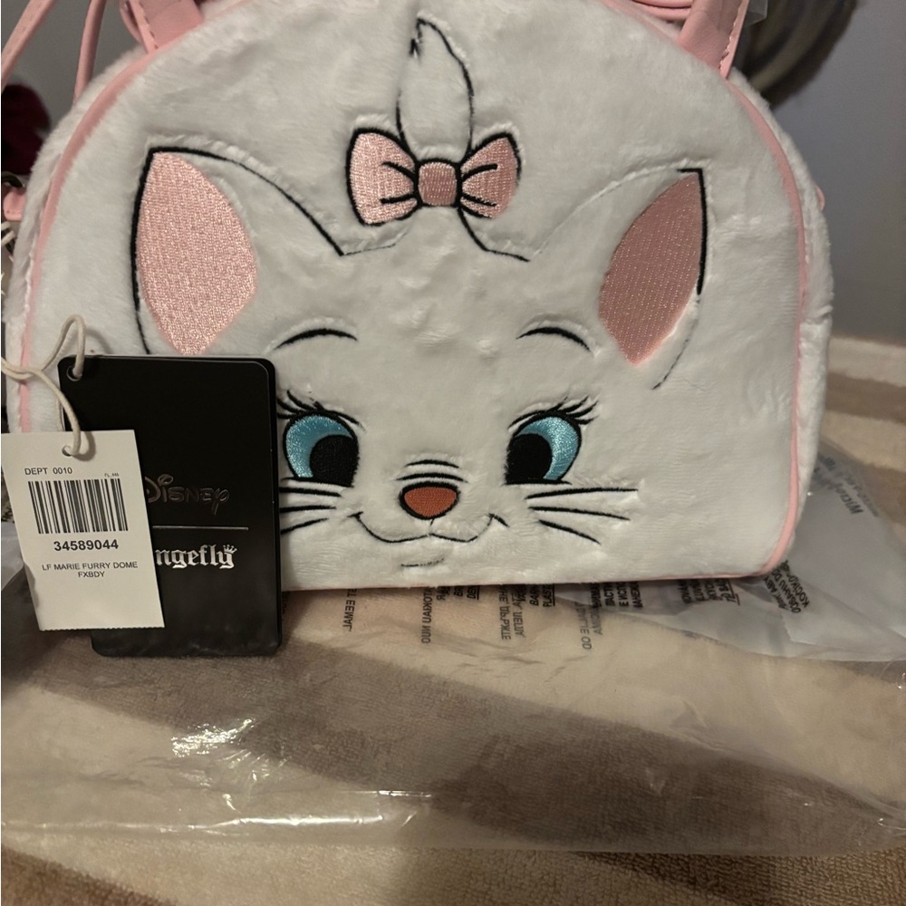 Disney Marie Cat Plush Bag - White and Pink